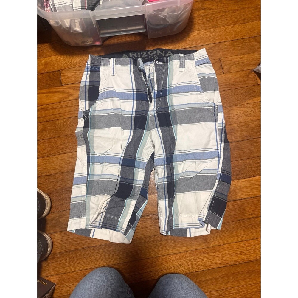 Arizona Jean Company White Men Shorts with Gray Trim